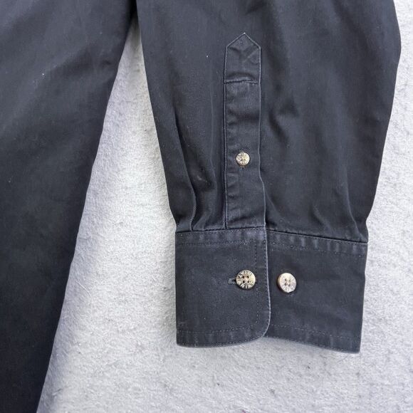Ariat Shirt Mens XXL Black Long Sleeve Button Down 100% Cotton Workwear Western - Picture 5 of 12